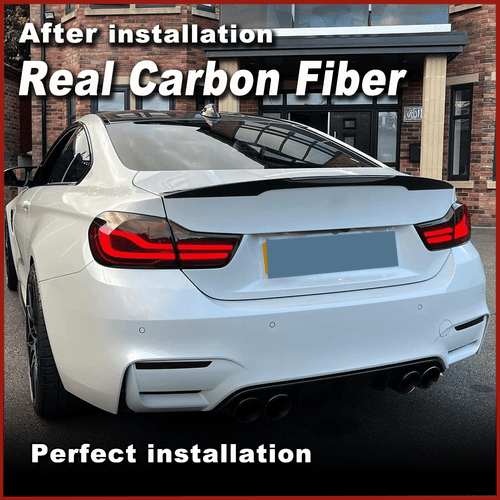 Alerón trasero de carbono borde de demolición alerón alerón trasero para BMW M4 F82 Coupe 2014-2019 - Imagen 4 de 12