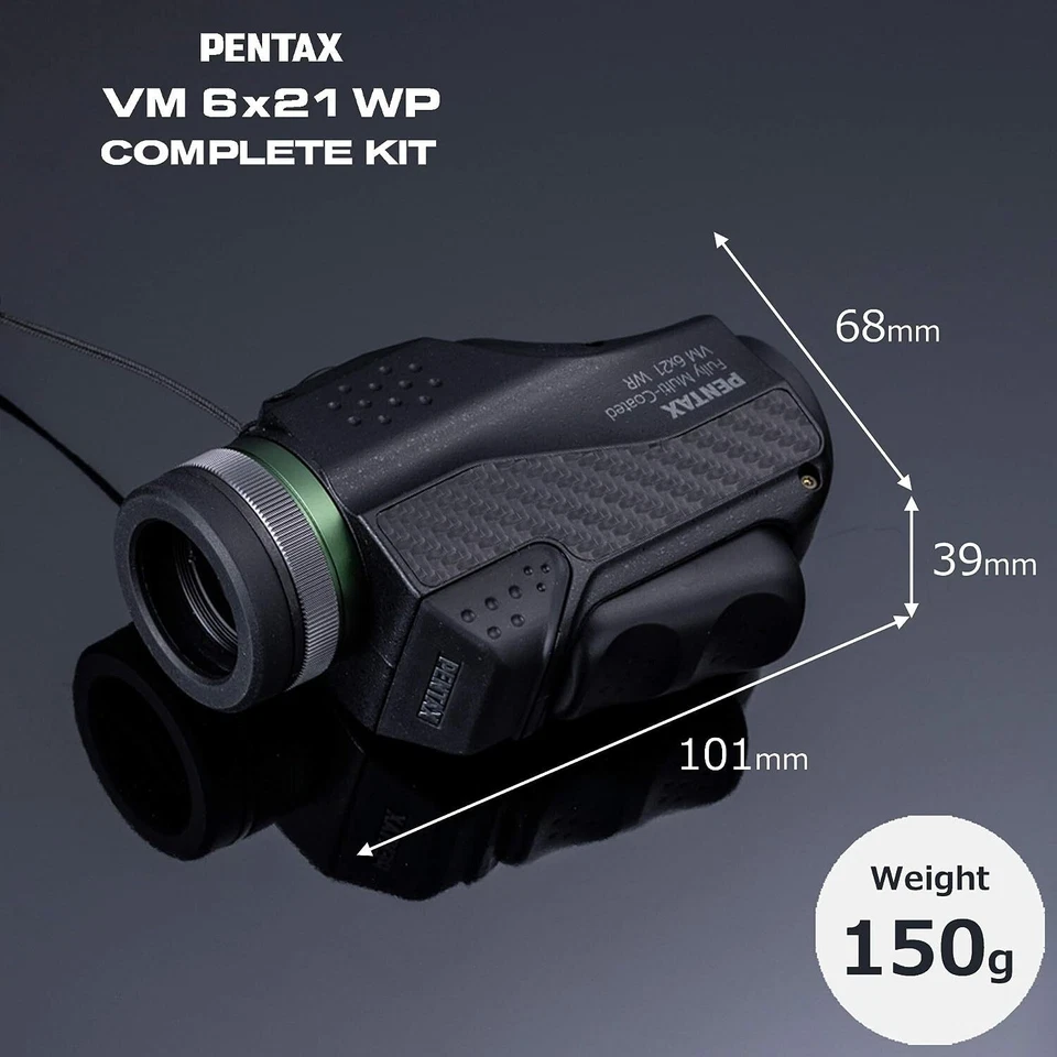 Pentax VM 6x21 VM WP Multicoated Waterproof Compact Lightweight Monocular - Image 2 of 4