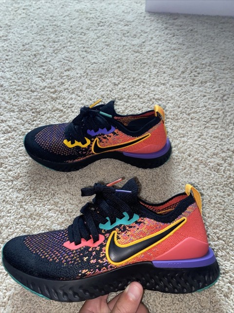 Nike Epic React Flyknit 2 Shoes Womens Size 6 Black Ember Glow Ck0818 001 for sale online | eBay