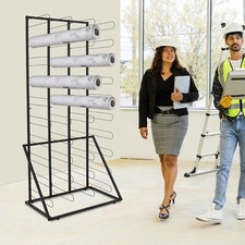 Vinyl Roll Storage Rack Durable Floor Organizer With 40 Shelves