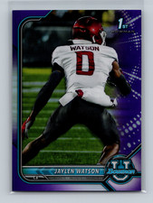 2022 Bowman University Chrome 1st Purple Jaylen Watson #76