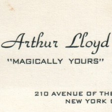 1940s Arthur Lloyd Magician Magic Show 210 Avenue Of The Americas New York City