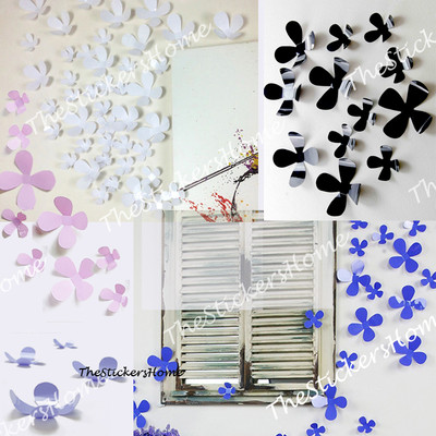 3D Blume Wandaufkleber Kunst Aufkleber Wohnkultur 12 Stck. Hochwertige PVC Hochzeit