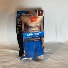 Open Box 4 Men s Hanes Premium XTemp Comfort Boxer Briefs Underwear Small 28-30
