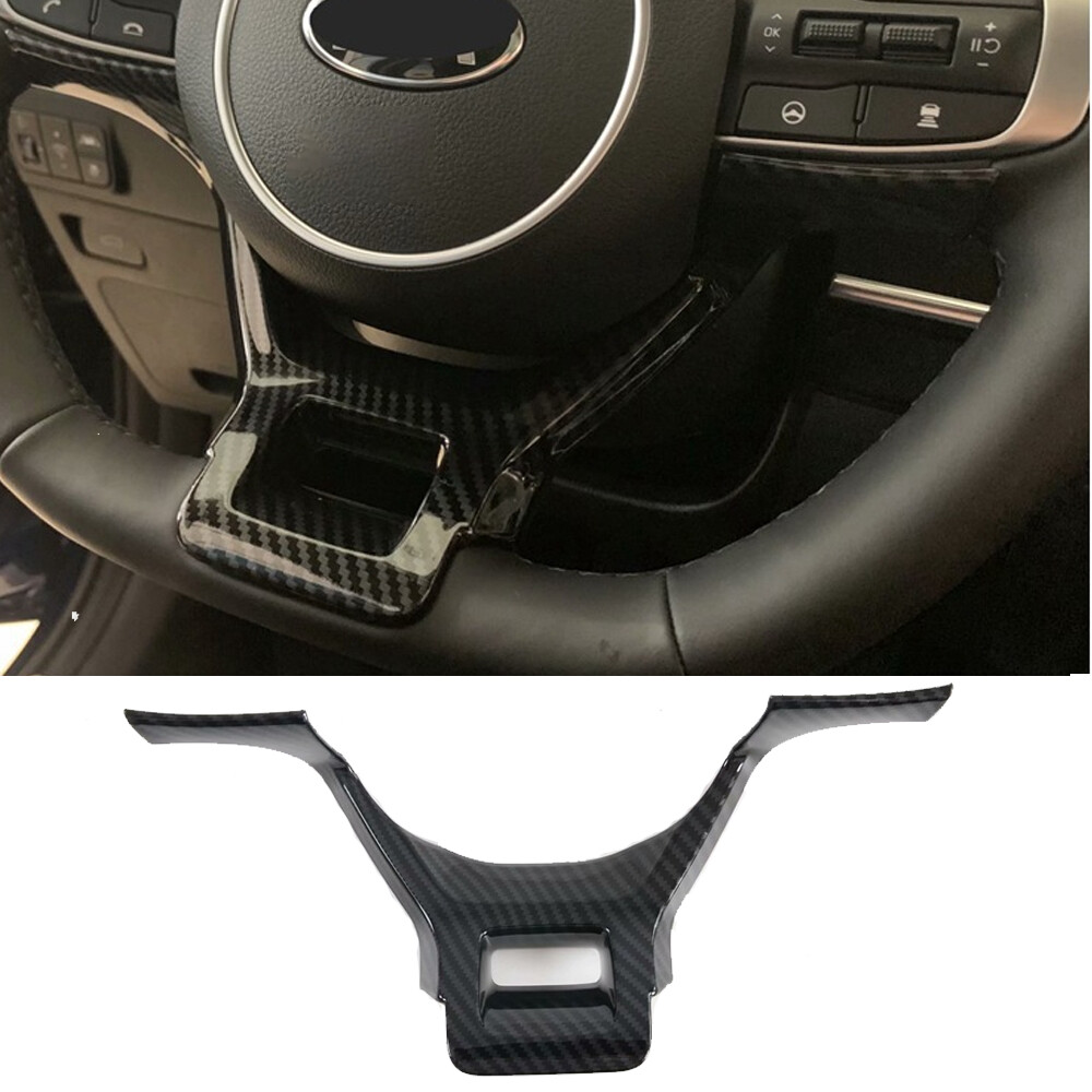 Interior Steering Wheel Frame Cover Carbon Fiber Trim For K5 Kia GT-line 2021-23