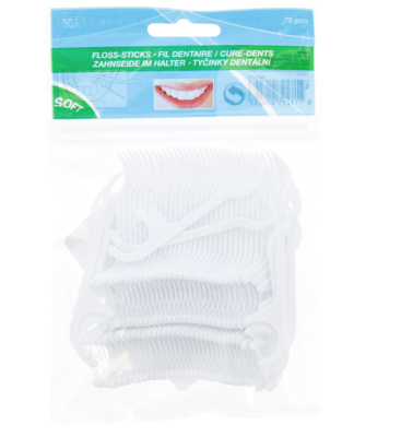 Fil Dentaire Avec Brosses Et Cure-dents - Lot De 75 Pièces - Hygiène Buccale - Neuf