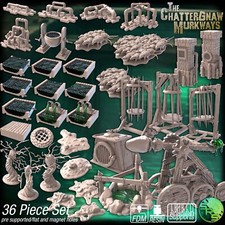 Sewers Terrain Set ? 3D Printed Underground Scenery for 28?32mm RPG Games