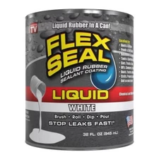 Flex Seal Liquid - Liquid Rubber Sealant Coating - White - Jumbo - Size: 32 oz