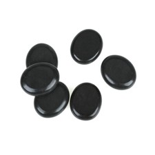 6 Pcs Medium Hot Massage Stones Set Natural Basalt Warm Rocks Kit for Home Spa