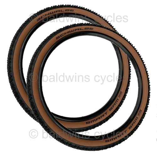 PAIR Schwalbe SMART SAM CLASSIC 29 x 2.25 Bronze Wall Mountain Bike TYRES & TUBE - 第 3/14 張圖片