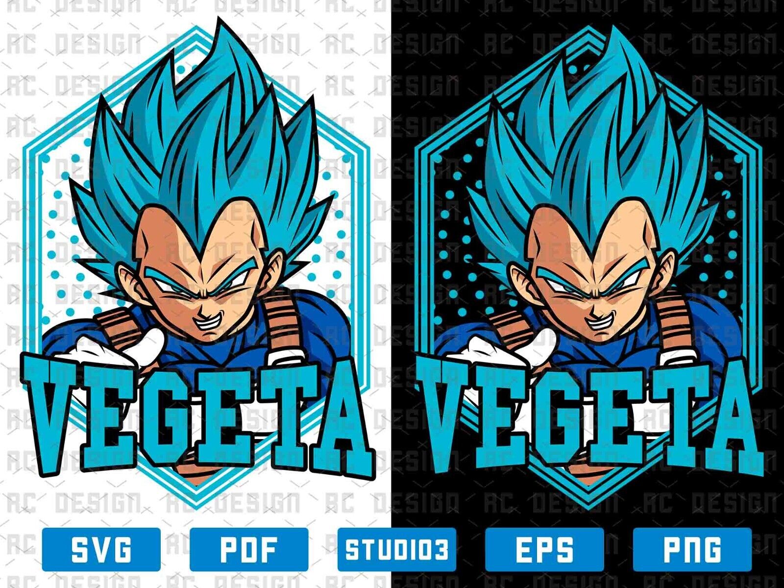 Vegeta SVG, Super Saiyan SVG, Dragon ball Z SVG, Vegeta Blue Svg, Vegeta ssj 