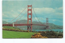 Golden Gate Bridge San Francisco CA Chrome Postcard Vtg Unposted