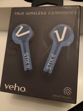 Image of Veho STIX II True wireless earphones headphones - Aqua Blue VEP-211-STIX2-A 