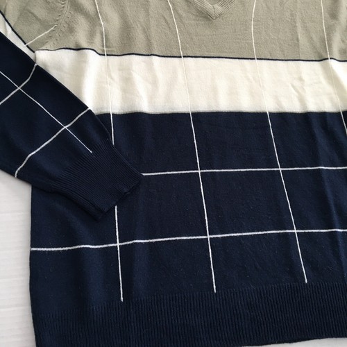 Vintage La Mode Active Sportswear V-Neck Sweater Size Large Geometric Hong Kong - Bild 5 von 9
