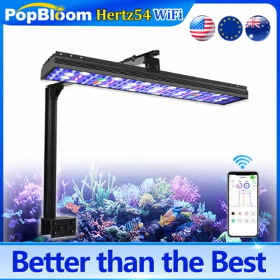 PopBloom H54 WiFi Control Led Aquarium Light Full Spectrum 24" Coral Reef Grow