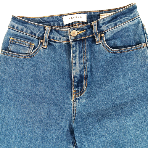 PacSun Girl's 24 Mom Jeans Medium Wash High Rise Retro 90s Cotton Denim Pant - Picture 5 of 9