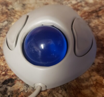 Vintage Kensington Orbit Track Ball USB Mouse 64226 Blue Ball