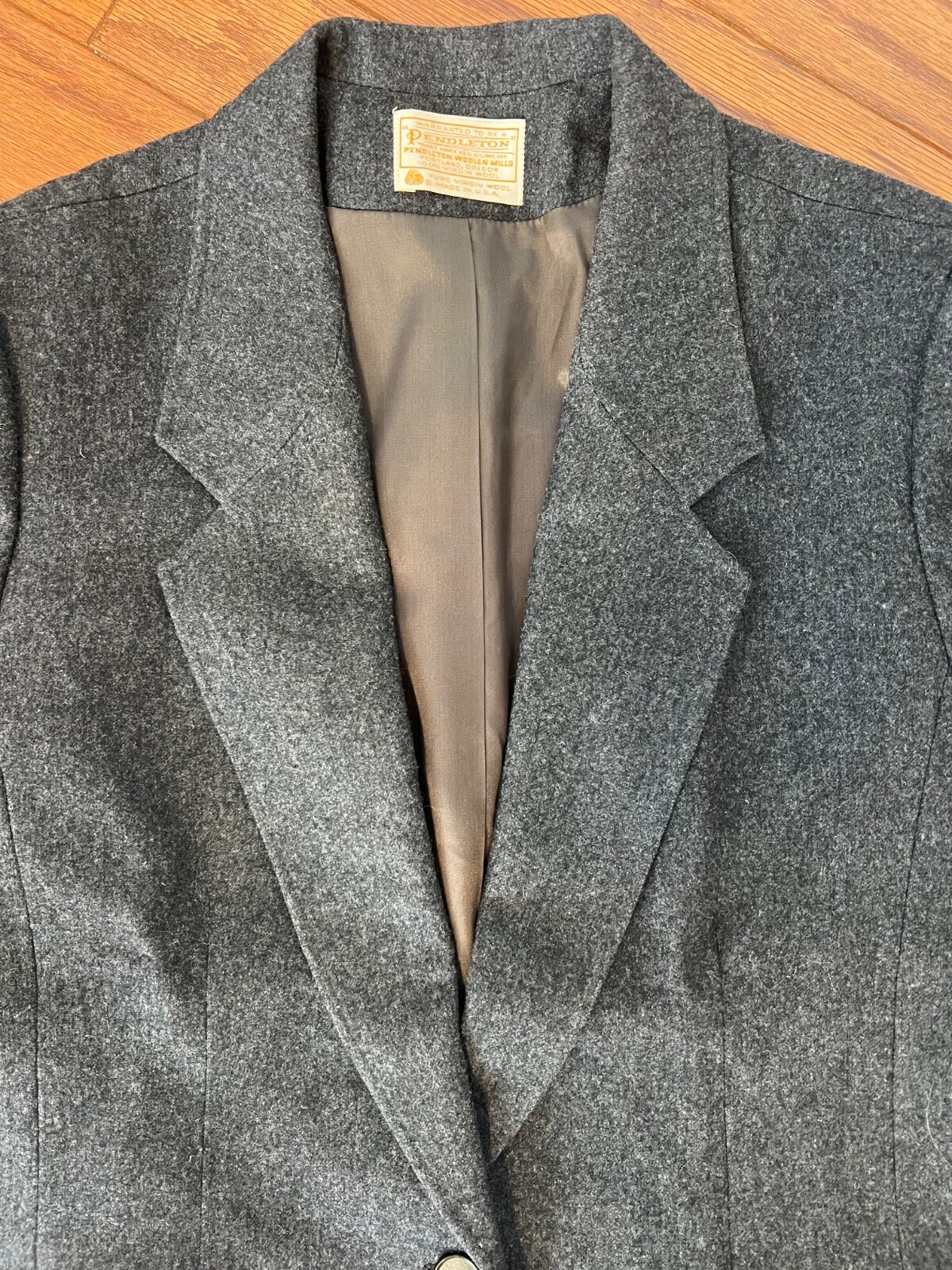 Pendleton Wool Blazer Gray Jacket Button Front Sa… - image 1