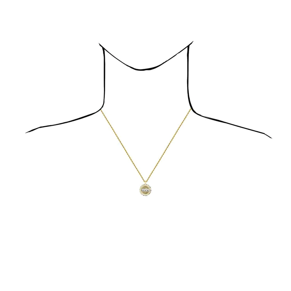 10K Gold Yellow White 2-Tone Miami Cuban Textured Last Supper Pendant 1.1" - Image 3 of 4