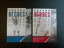 (2) 2021 Absolute Unsung Heroes Green Frank Chase # UH-3, 5 Chicago Cubs
