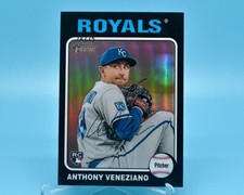 2024 Topps Heritage High Number ANTHONY VENEZIANO Chrome RC Black Border /75 SP