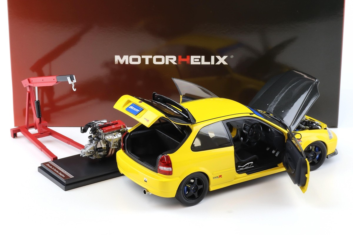 MOTORHELIX 1/64 civic ek9 SPOON 2台セット MotorHelix 1:64 Honda Civic Type R (EK9) Customized Version