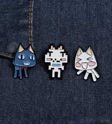 Doko Demo Issyo Japanische Playstation Katze Maskottchen Gaming Pin Anstecker Set