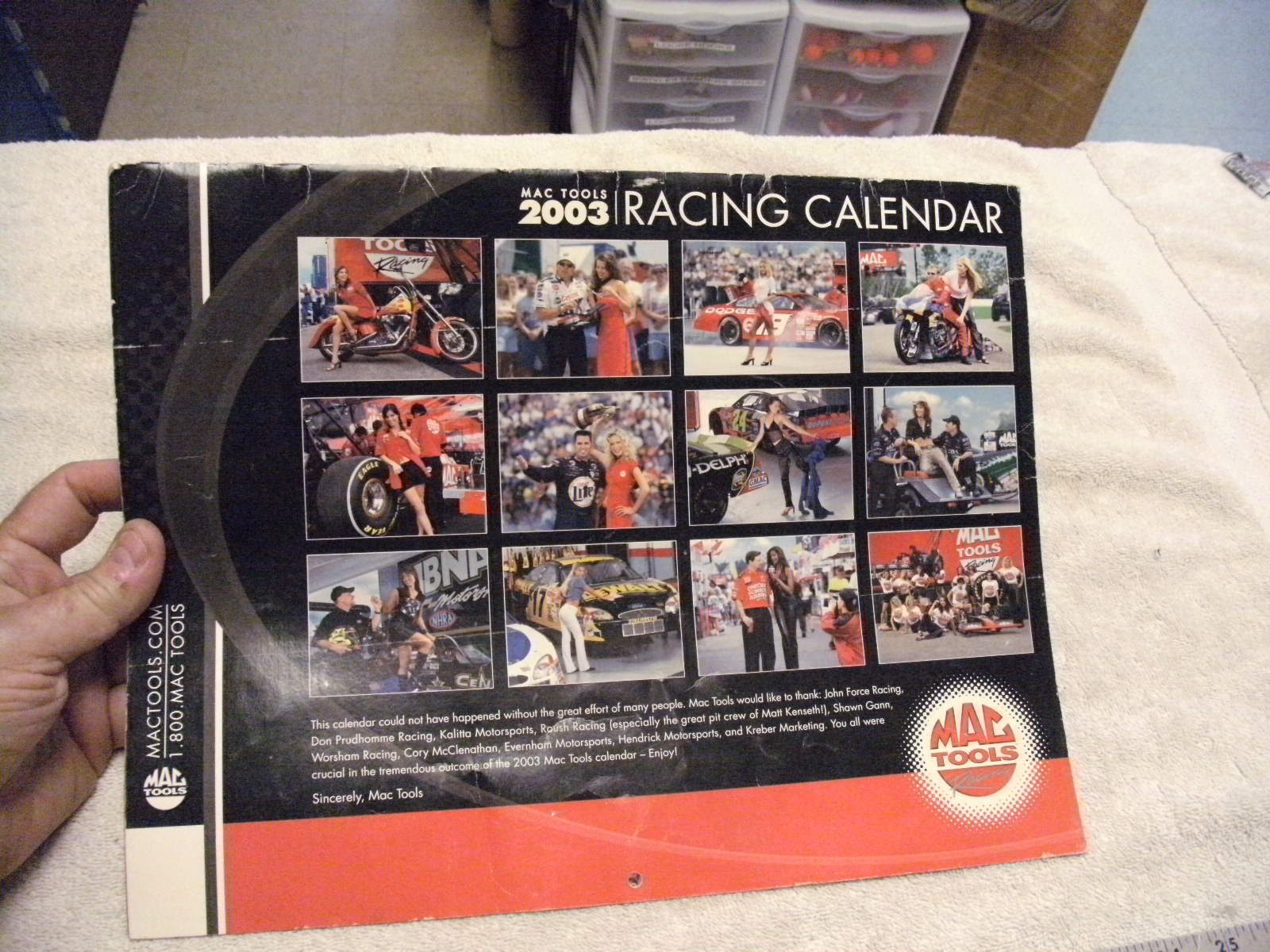 2003 MAC TOOLS Racing Calendar, see pictures | eBay