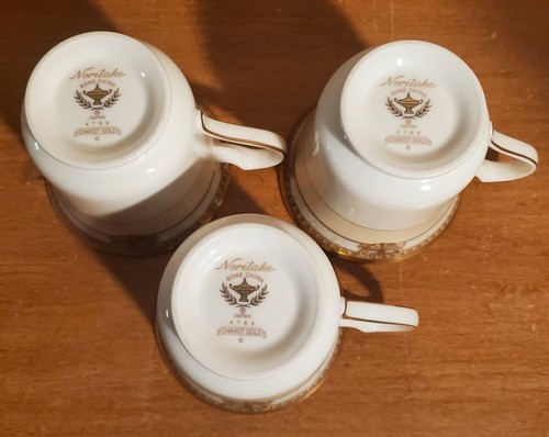 Noritake CHAVOT GOLD Cups & Saucers (3 sets), 4769, Gold, New with tags, NWT - Picture 8 of 12