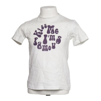 Zara Kids, T-shirt, Größe: 104, Weiß/Lila, Baumwolle, Print #dHS