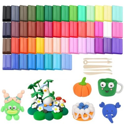 Modelliermasse Set, Knete Starter Set, 50 Farben Kinderknete Geschenk für Jungen