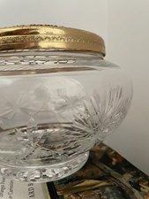 Vintage Glas Blumenvase, Sommer, Goldgitter, ...