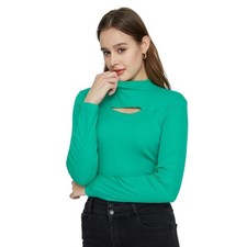 SSLR Maglia donna scollo a V maniche lunghe XL elegante casual