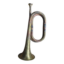 Cavalry Trumpet Signal Musical Instrument with Mouthpiece Marching Bugle Blowing