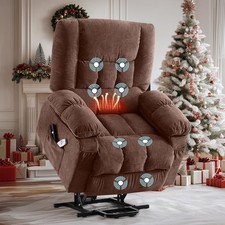 Power Lift Recliner Chair with Massage and Heat for Elderly,Recliner Single Sofa