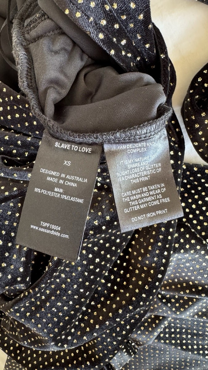 sass and bide black and gold dress Sass & Bide 'Freedom Rule' Black & Gold Midi Dress