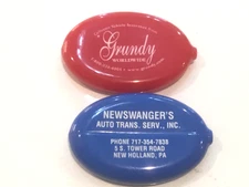 Lot 2-Vintage 1970's Unused QUIKOIN USA rubber squeeze mens change/ coin holders