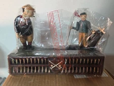 New Birdie Putt Golf Cast Iron Mechanical Coin Bank Lillian Vernon Putter Caddy 