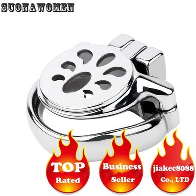 Metal Chastity Flat Hole Lock Cage Ring For Sissy Men Abstinence Restrain Device