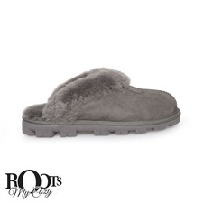 UGG COQUETTE GREY SUEDE SHEEPSKIN WOMENS SLIPPERS SIZE US 10/UK 8.5/EU 41 NEW