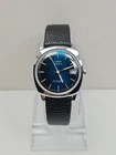 Timex Electric Dynabeat 76651 Mens Blue Dial Date Watch Vintage Runs New Battery