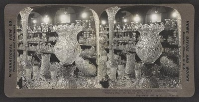 St. Louis MO 1904 World's Fair Quaker City Cut Glass Exhibit Varied Industries