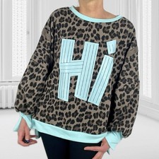 Mega Oversize Hi Sweatshirt Sweater Shirt Pulli Blogger Leo Pullover Linksnähte