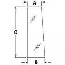 Cab Glass - Rear Side Right Hand fits John Deere 310 310G 310SG 410 410G T164706