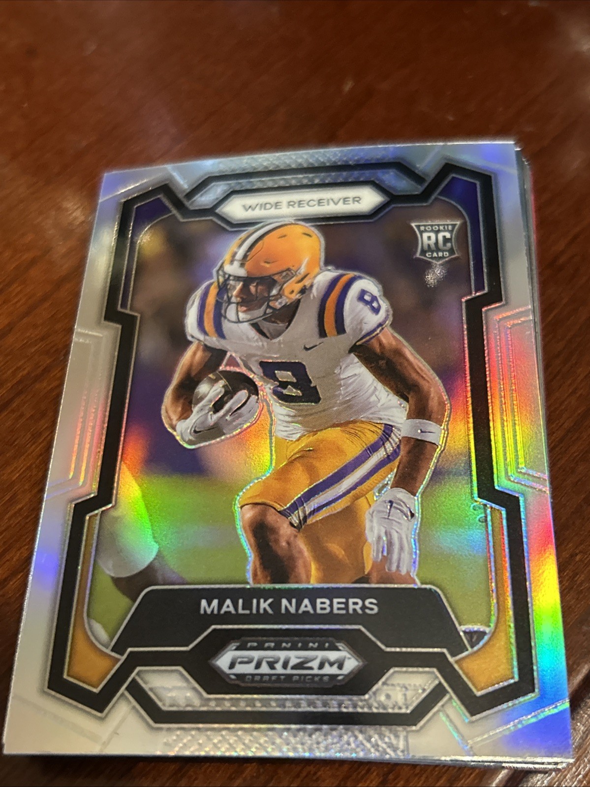 Giants Malik Nabers Mint 2024 Panini Prizm Draft Silver Prizm Parallel RC #109