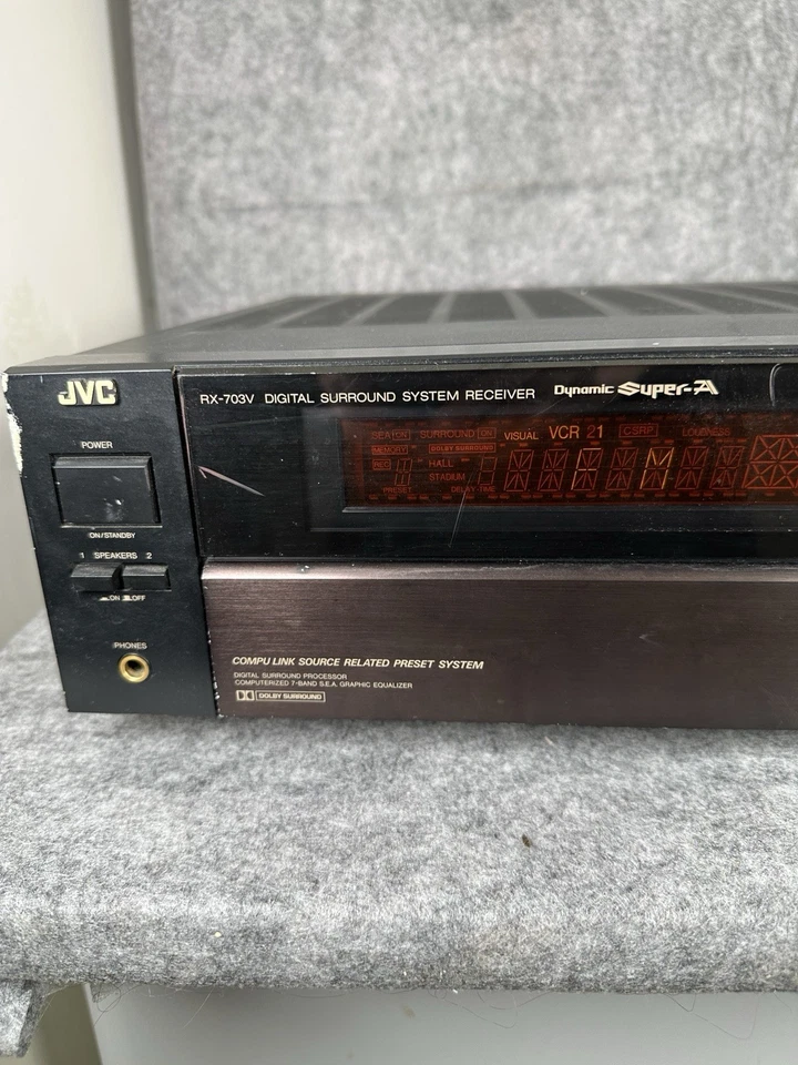 JVC RX-703V Digital Surround System Stereo AM/FM Receiver - No Remote, Untested - Image 3 of 4