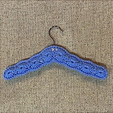 Crochet Kids Clothing Hanger Handmade Baby Blue