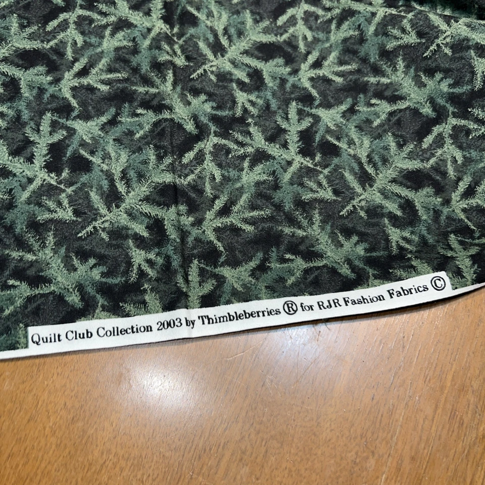 Quilt Club Collection 2003 Thimbleberries Spruce Branches RJR Fabric 42x84 2.3yd - Image 2 of 3