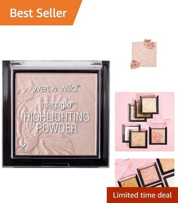 MegaGlo Highlighting Powder, Highlighter Makeup, Shimmer Glow, Pink Rose Gold...