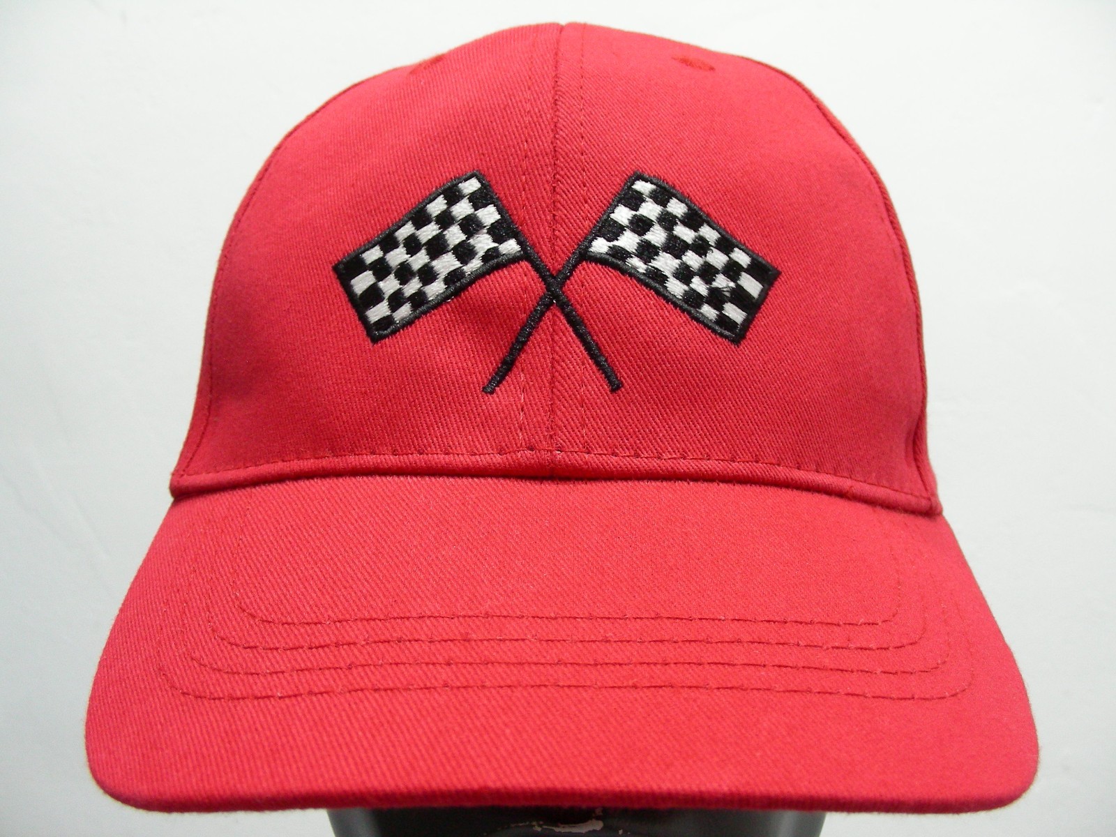 CHECKERED FLAGS - Red - One Size Adjustable Baseb… - image 1